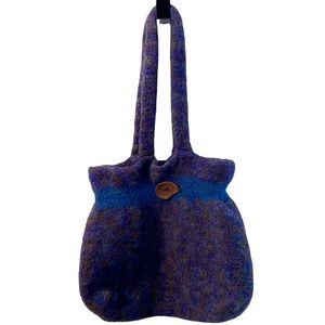 Handmade unique blue purse